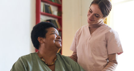 caregiver woman with senior woman